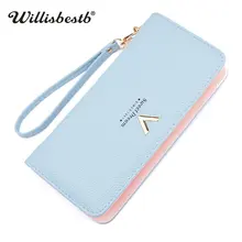 Long Letter Zipper Ladies Purses Women font b Wallets b font Female 2018 New Brand Phone