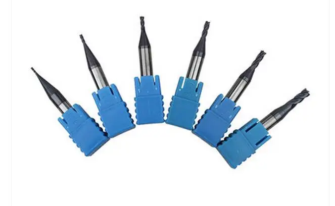 

Free shipping 5pcs HRC 55 d1/1.5/2/3/4*6D*50L  Carbide milling cutter handle key machine end milling cutter