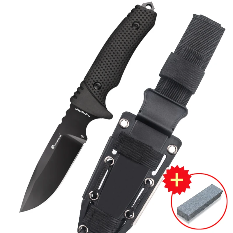 Comprar Cuchillo de supervivencia HX para exteriores, alta dureza, cuchillo de supervivencia de campo, autodefensa con herramientas de corte, cuchillo de exterior