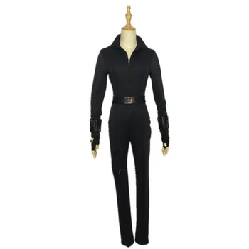 

2018 The Avengers Captain America Black Widow Cosplay Natasha Romanoff Costume Halloween Jumpsuit Superhero Suit Battle Coat