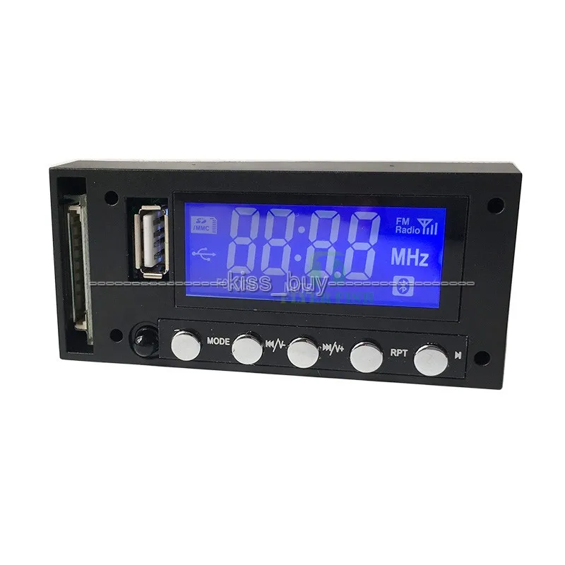 Dc 12 В Bluetooth MP3 плеер модуль SD USB цифровой светодиодный FM радио стерео звук декодер