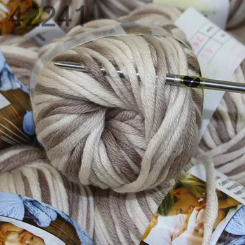 

LOT of 6 Balls X 50g Special Thick Worsted Cotton Knitting Yarn 41