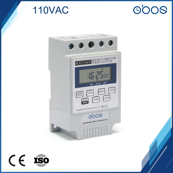 110VVAC OBOS абсолютно белый стиль встроенный аккумулятор 220 В цифровой таймер переключатель с 10 раз ВКЛ/ВЫКЛ в день или неделю 1 мин-168 ч диапазон времени - Цвет: 110VVAC
