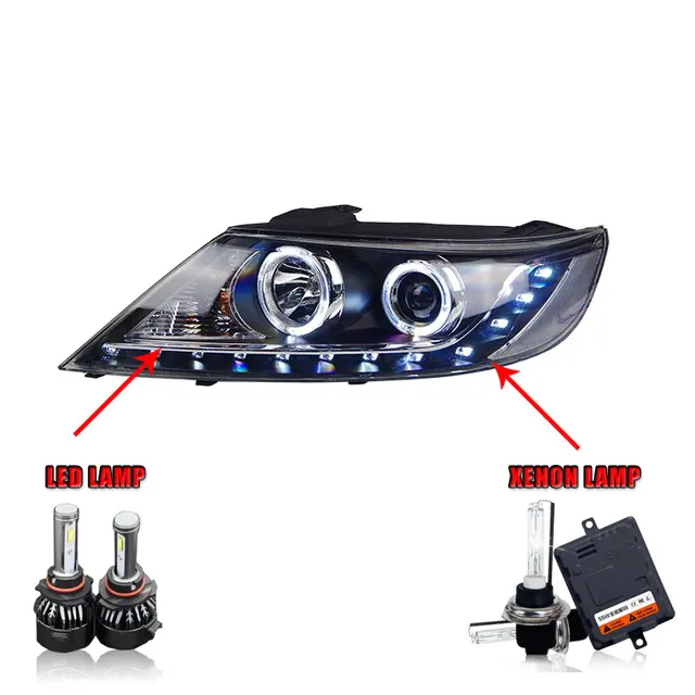 Car Styling For Kia Sorento Headlights 2011 2013 Sorento LED Headlight