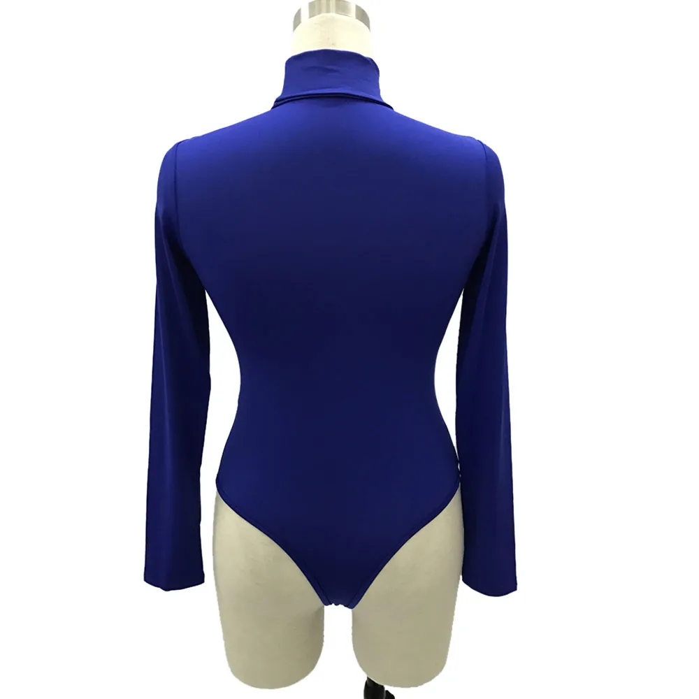 Turtle Neck Bodycon Bodysuit for Women 58 19268-4