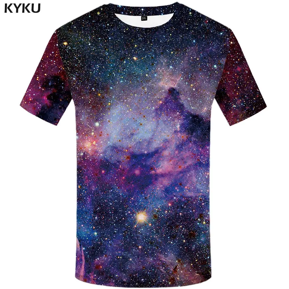 KYKU Brand Wolf Shirt Galaxy Tshirt Space T-shirt 3d T Shirt Men Short Sleeve Mens Clothing Funny T Shirts Summer 2018 New KYKU Brand Wolf Shirt Galaxy Tshirt Space T-shirt 3d T Shirt Men Short Sleeve Mens Clothing Funny T Shirts Summer 2018 New