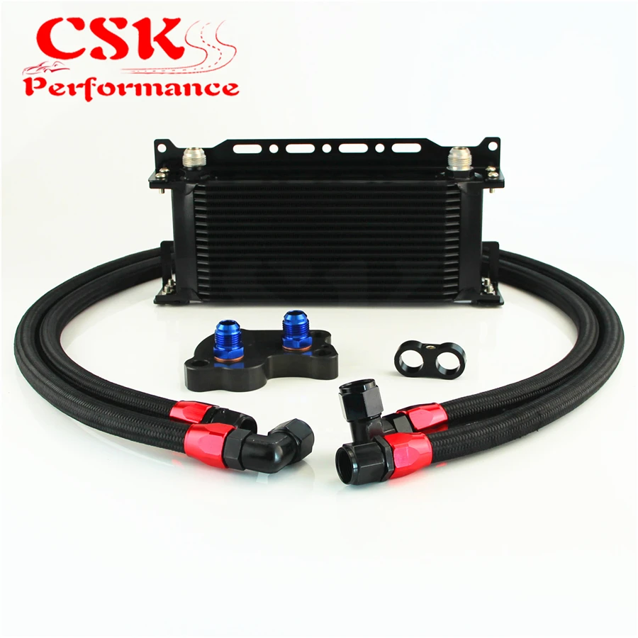 

Fits For BMW Mini Cooper S R53 Supercharger AN10 16 Row Oil Cooler w/ Bracket Kit