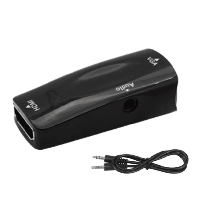 Адаптер 1080P HDMI VGA цифровой аудиопреобразователь с аудиокабелем поддержка HD для