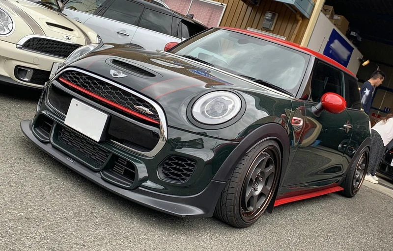 Для F56 Mini Cooper S DAG стиль углеродное волокно передняя губа(JCW только передний бампер) глянцевая отделка бампер сплиттер дрейф спойлер комплект