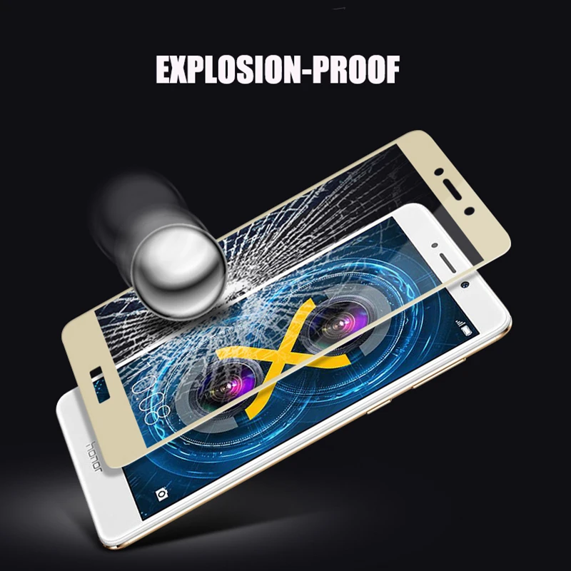 Makavo для Huawei Honor 6X закаленное Стекло 9 H 2.5D взрывозащищенные Экран протектор Плёнки