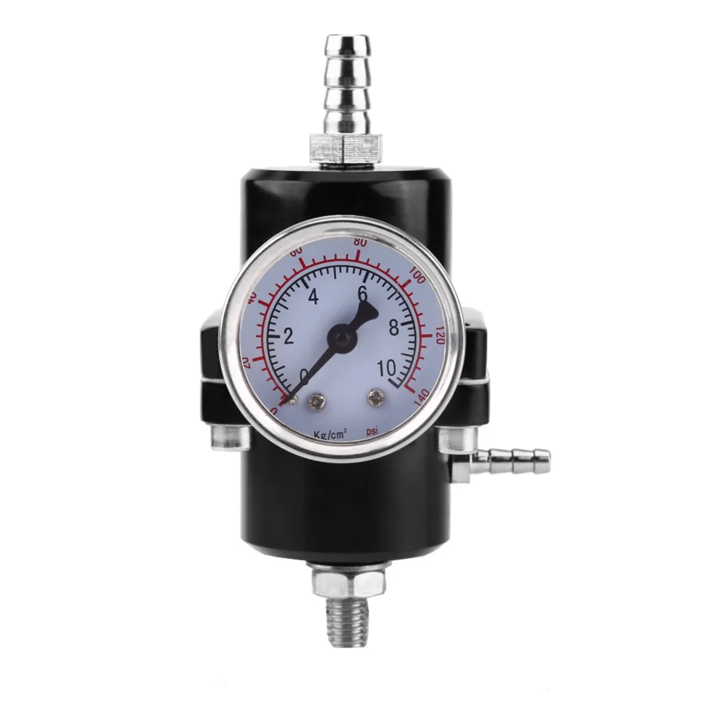 

Universal Fuel Pressure Regulator Aluminum Alloy 0-140 PSI Adjustable Adjustable Fuel Pressure Regulator Kit With Hose