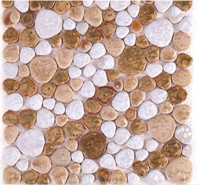 Porcellana Ciottoli Smaltato Piastrelle di Mosaico In Ceramica per il Giardino piano, Cucina backsplash, Bagno, Camino sfondo decorazioni per la casa, ... Porcellana Ciottoli Smaltato Piastrelle di Mosaico In Ceramica per il Giardino piano, Cucina backsplash, Bagno, Camino sfondo decorazioni per la casa, ...