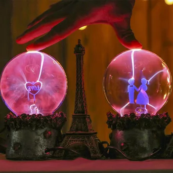 

Eiffel Tower Creative Touch Magic Ball Ion Electrostatic Ball Glow Ball Classic Furnishing Figurines Great Miniatures Tower