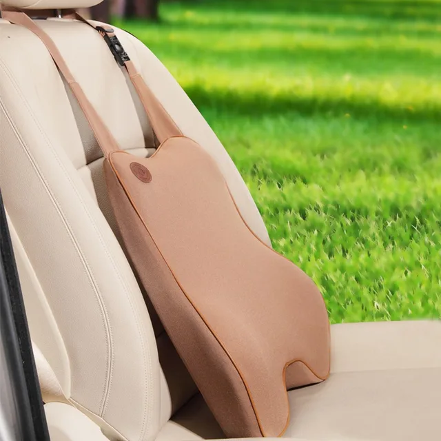 Car Pillow Car Back Waist Lumbar Pillow Cushion with Memory Foam