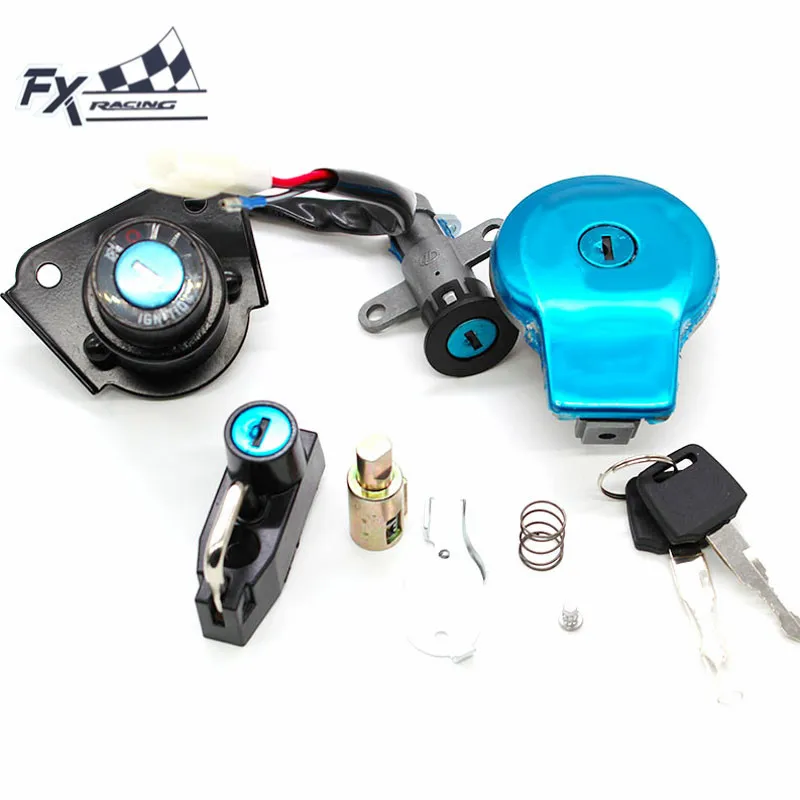 12V Motorcycle Ignition Switch Gas Cap Fuel Tank Cover Seat Lock key
