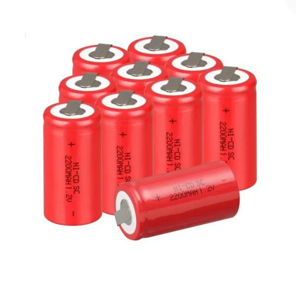 

10 pcs SC battery SUBC rechargeable battery 1.2v 2200mah battery power bank with tab 2200 mah NI-CD 1.2V battery