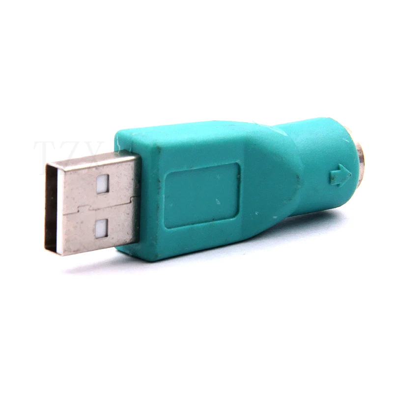 10 шт./лот Новый портативный USB папа для PS2 Женский адаптер конвертер компьютера ПК