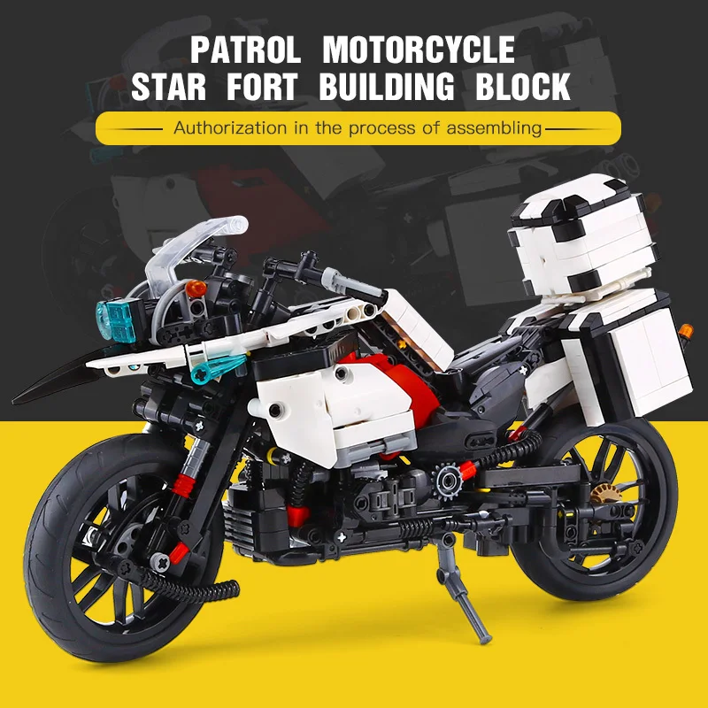 Xingbao-03019-Echtem-1075-PCS-Die-Patrol-Motorrad-Set-Bausteine-Ziegel-P-dagogisches-Lustiges-Spielzeug-Als