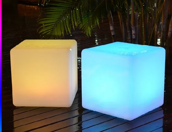 

30CM*30CM LED cube chair for outdoor party/Led Glow Cube Stools Led Luminous Light Bar Stool Color Changeable Free shipping