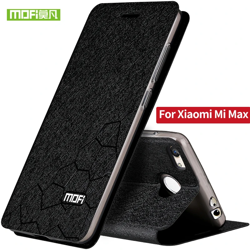 

For Xiaomi Mi Max Case Silicone Back MOFi Original for xiaomi max case Flip Leather Ultra thin Cover TPU 6.44 inch
