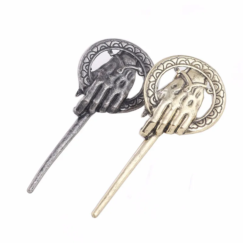 

1PC Game Of Throne King's hand Brooches Men Jewelry Bronze Vintage Brooch Male. Game of thrones, hand of Kings, French cufflinks