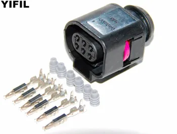 

10/20/50pcs/lot 6 Pin/Way Sealed Female JPT Connector Plug Kit Terminals And Cable Seals For VW AUDI VAG 1J0 973 713 1J0973713