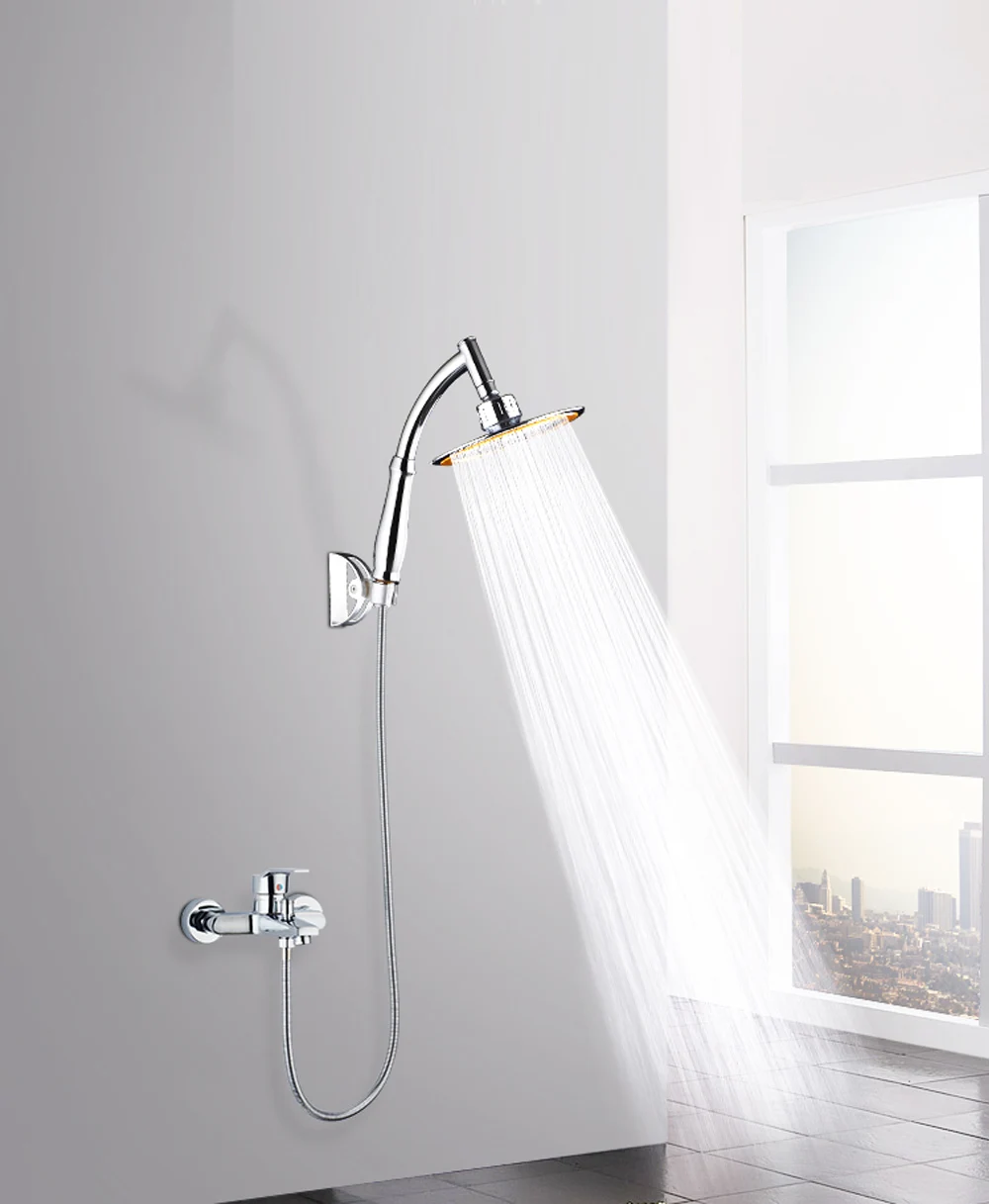 Bathroom Rainfall Ionic Nano Shower Head Round Chrome Ultra-Thin