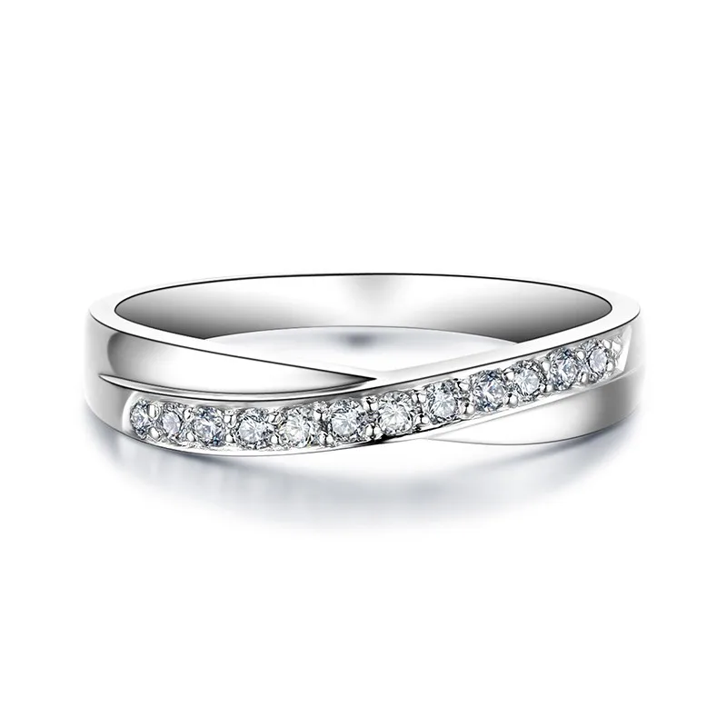 ZOCAI LOVE enchance натуральный 0,12 КТ Сертифицированный I-J/SI алмаз обручальное кольцо круглой огранки 18 К белого золота ювелирные изделия Q00440A