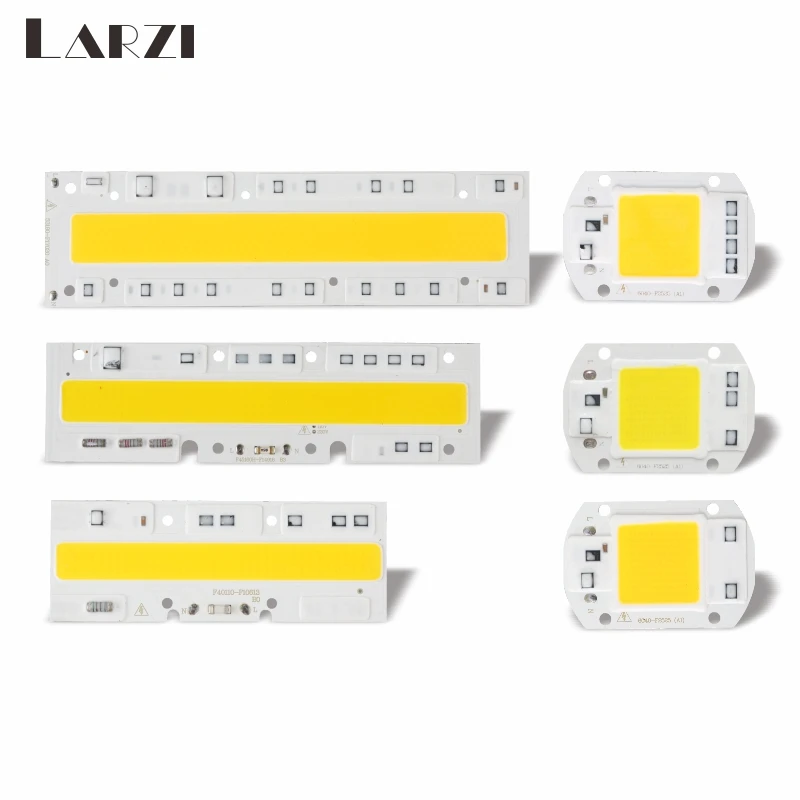 

LARZI COB LED Lamp Chip 220V High Power 10W 20W 30W 50W 70W 100W 120W Input Smart IC No Driver LED Bulb Flood Light Spotlight