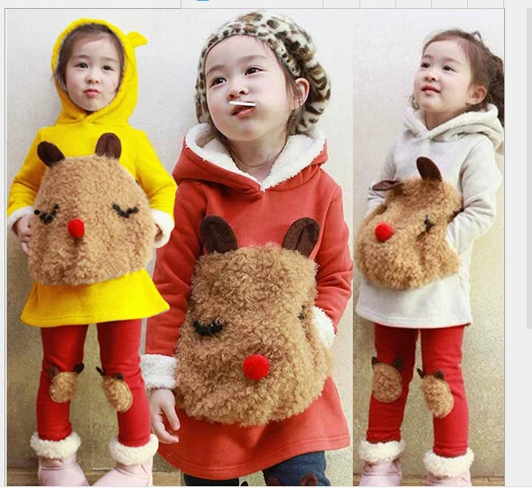 clothing sets kids clothes Children s clothes girls winter 2016 new children s cartoon panda fleece