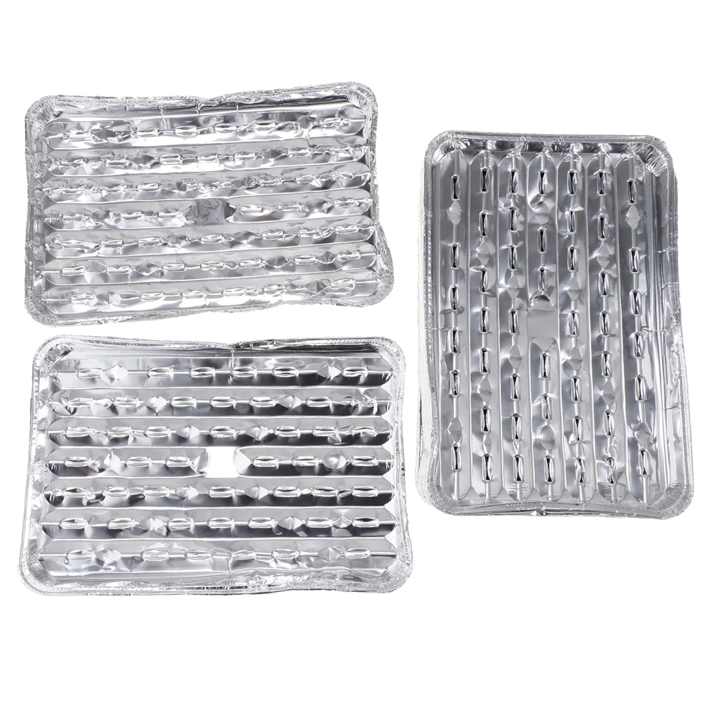 Set of 40 Disposable Aluminum Foil Rectangular Cake Plate Barbecue Grilling Tray