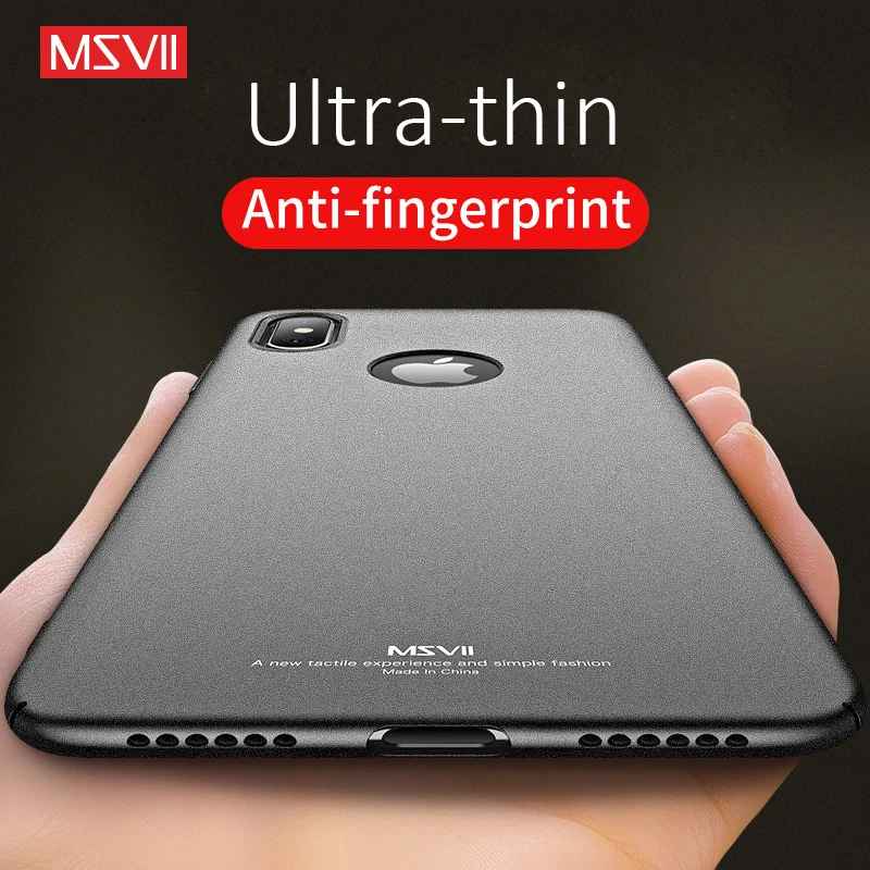 MSVII أغطية هواتف محمولة ل فون 7 8 6 حالة ماتي الصلب غطاء ل فون X XS XR XSMAX كوكه جدا رقيقة المضادة للبصمة