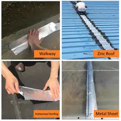 Бутиловая резиновая самоклеящаяся лента из алюминиевой фольги, водонепроницаемая для ремонта труб на крышу, MAL999