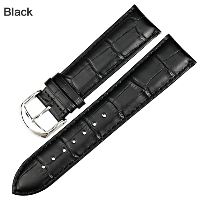 MAIKES New watch bracelet belt black watchbands genuine leather strap watch band 18mm 20mm 22mm watch accessories wristband Black