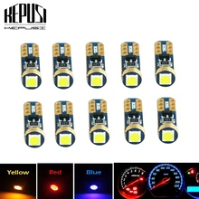 Buy 10pcs Super bright 3030 SMD led T5 car dashboard light gauge instrument side auto wedge door bulb lamp 12V Blue Green Pink Red B Free Shipping