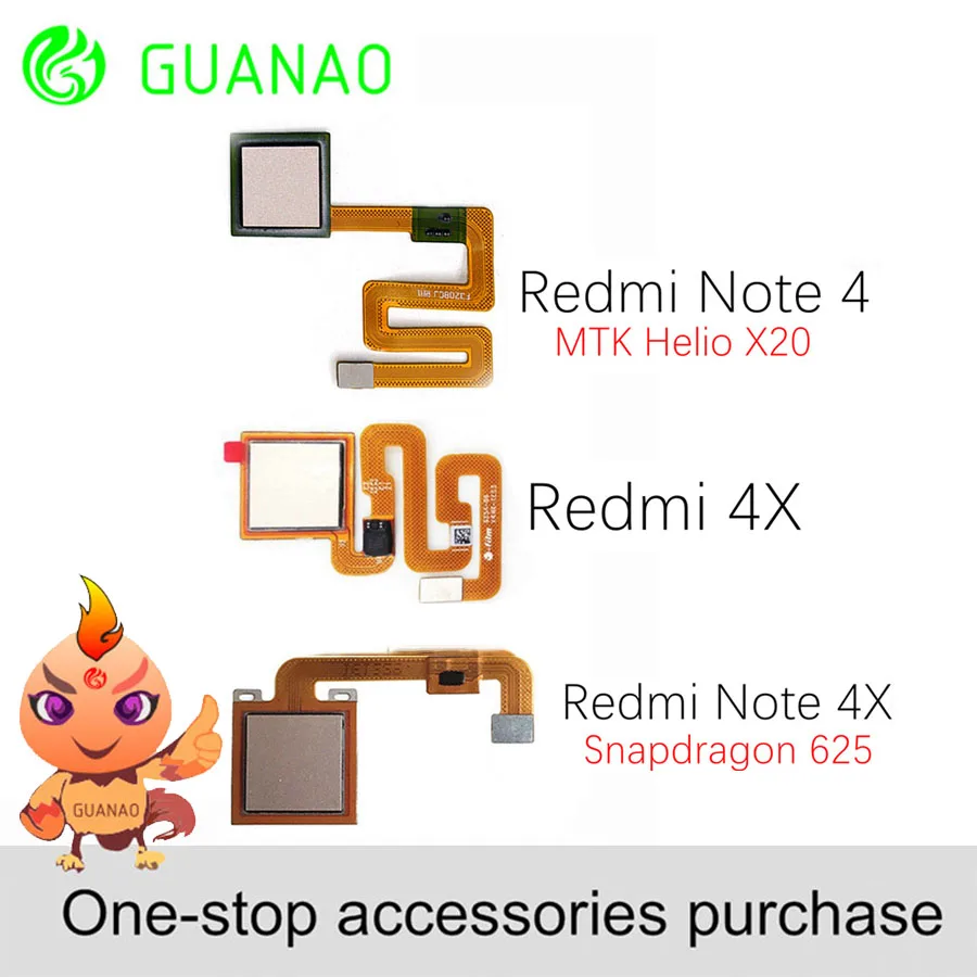 Сканер отпечатков пальцев Xiaomi Redmi Note 4X гибкий кабель сенсорный датчик кнопка