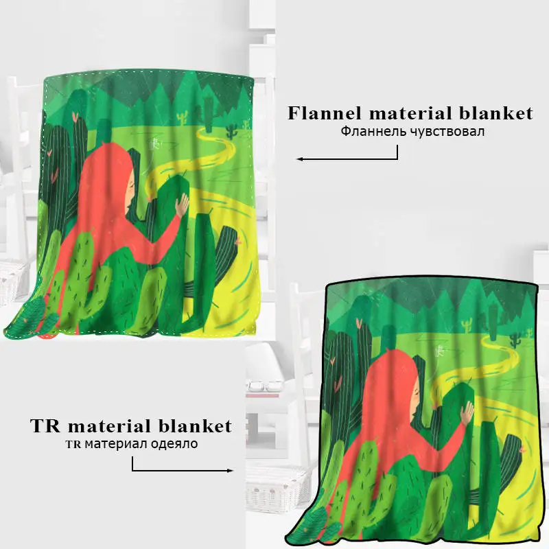 Пользовательские кактус одеяло TR/из фланелевой флисовой ткани одеяло Новогоднее украшение удобные теплые супер мягкие спальни - Цвет: 8