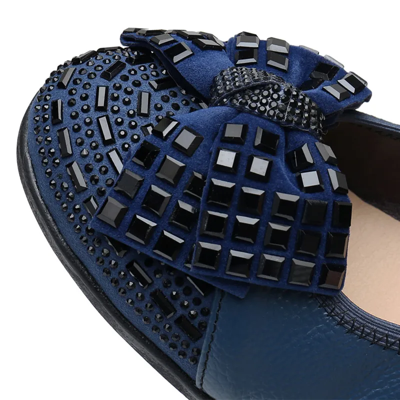 Spring and autumn shallow mouth drill mother shoes leather soft the elderly with a single shoes casual comfortable women