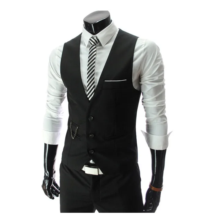 Drop Shipping Fashion Men's Suit Vest Casual Vest Slim Fit Luxury