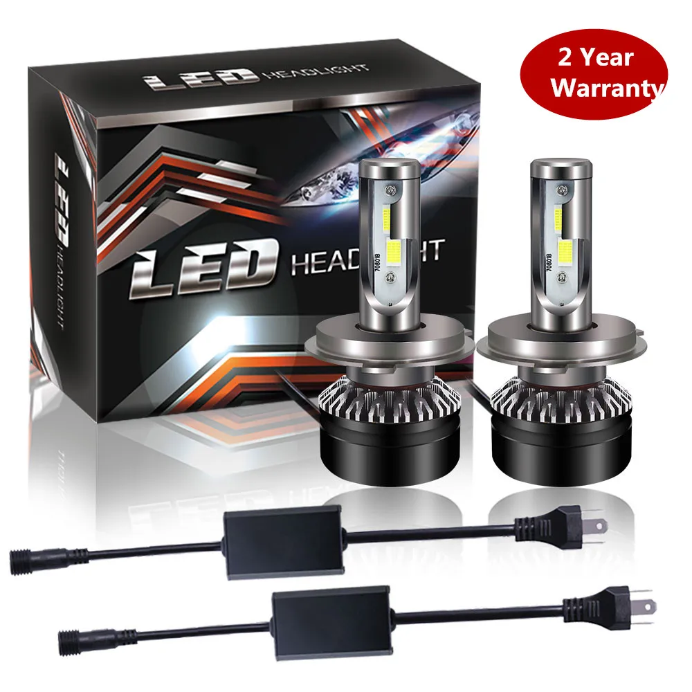 

2018 New 2 Year Warranty 10000LM 12V H7 H4 Led Car Headlight 6000K 60W Korea CSP Chips Mini Auto Bulbs Spot Light