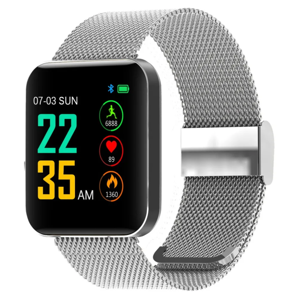 New Fashion IP67 waterproof 1.54inch Heart Rate Activity Step Counter Music Control Smart Watch Bracet For Kids Women Men