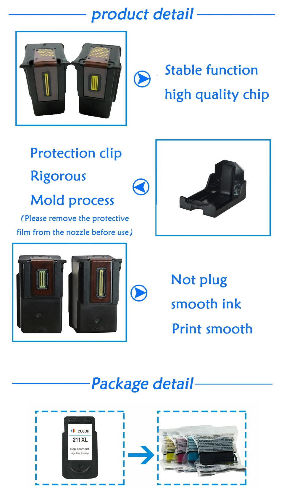 compatible ink cartridges For canon CL211
