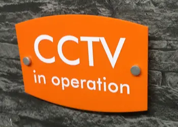 

Customize 'CCTV in operation' security sign waterproof outdoor rustfree frostproof acrylic