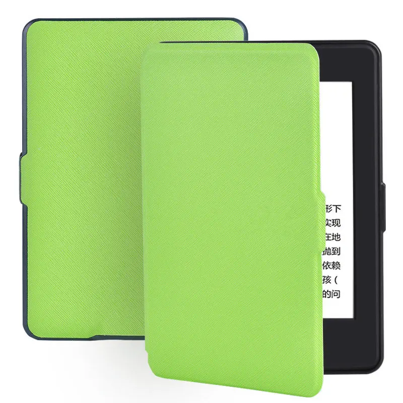 Чехол для Amazon Kindle Paperwhite 1 2 3 тонкий легкий из искусственной кожи Smart Cover подходит для всех поколения Paperwhite до - Цвет: Green