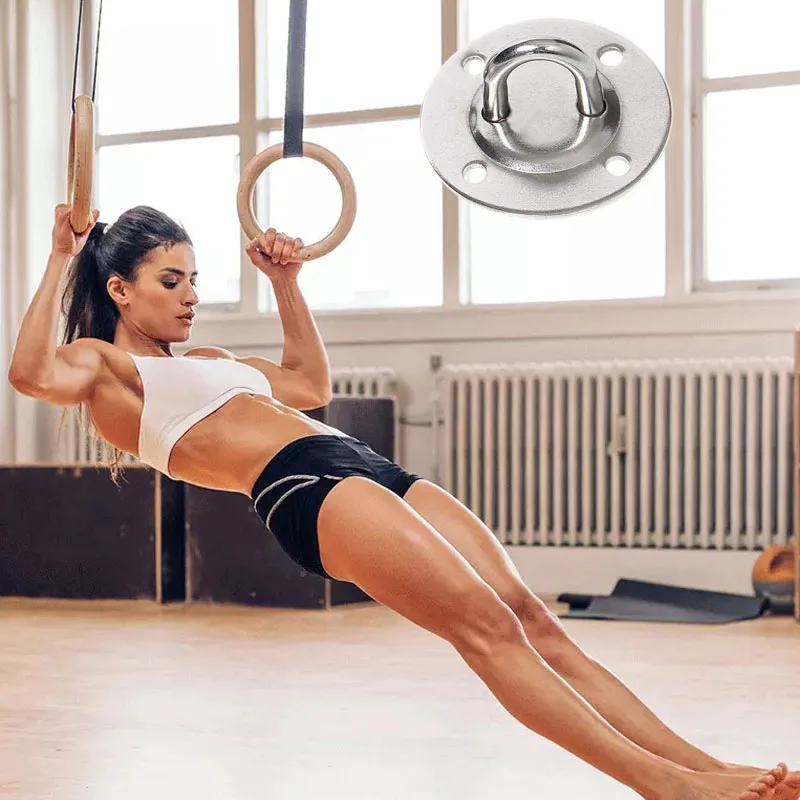 

Ceiling Mount Anchor Stainless Steel Fixed Buckle Hammock Hanging Plate for Swing Strength Training HUG-Deals