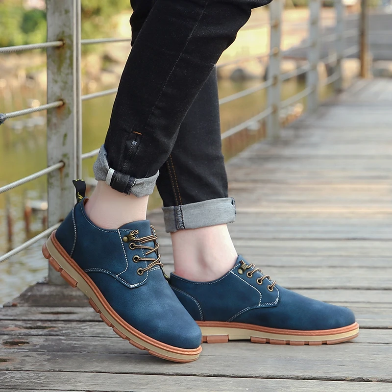 Najtaniej Skórzane buty męskie czarne formalne buty letnie buty oxford dla mężczyzn mieszkania Retro grube dno zasznurować Zapatos De Hombre rozmiar 39 45