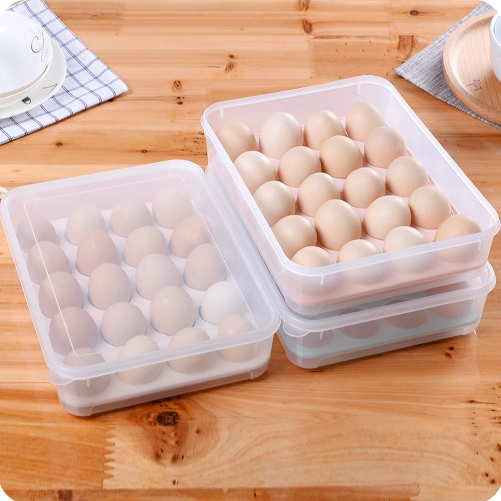 1 шт. прозрачные пластиковые яйца держатель Контейнер для яиц 20 сетки яйцо чехол для инструментов для кухни дома цвет случайный