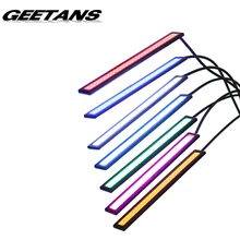 GEETANS 1Pcs COB LED Daytime Running lights DC 12V DRL 14-17mm waterproof Auto Car COB Driving Fog lamp car styling EC