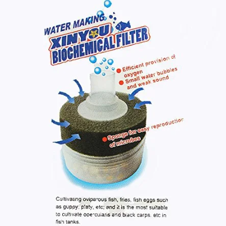 

Water & Wood New XY-168 Air Driven Biochemical Bio Corner Sponge Filter for Aquarium Fish Tank