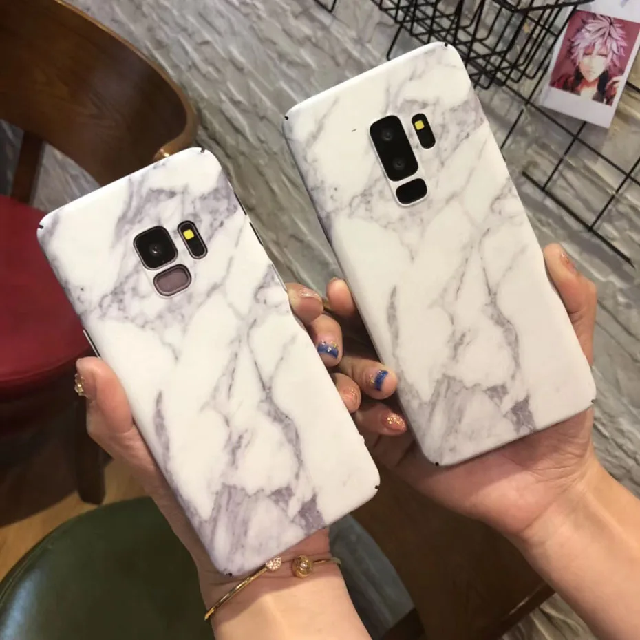 YAMIZOO Flower Marble Case For Samsung Galaxy s8 s9 Plus Cover s7 Edge Luminous Hard Phone Cases For Samsung s8 s9 Case Note 8 9 (6)